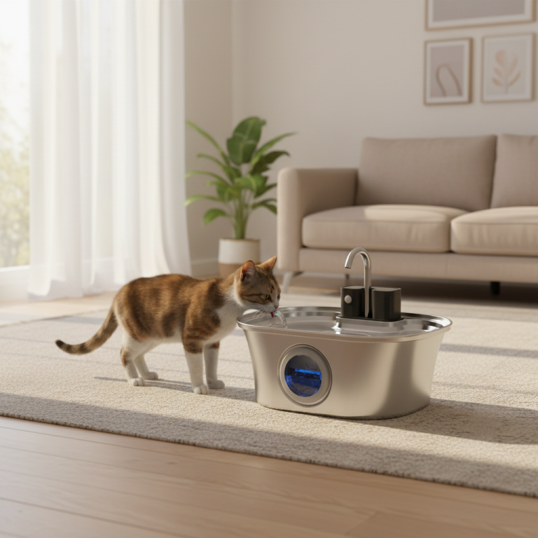 Chat en train de boire
